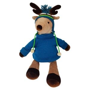 Vintage Bath & Body Works Cuddle Crew Reindeer‎ Plush Toy in Sweater Christmas